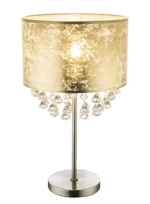 GLOBO T3 AMY Tischleuchte Metall Nickel matt, 1x E27, 56 cm, rund, IP20, 230 V, - Bild 1 von 4