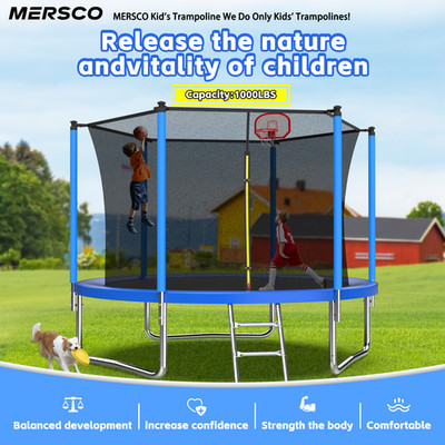 10FT Kids Trampoline with Safety Net Indoor Outdoor Playset 960lbs Free Shipping