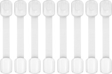 Child Safety Cabinet Locks, 8-Pack, Easy Install with 3M Adhesive, No Screws or