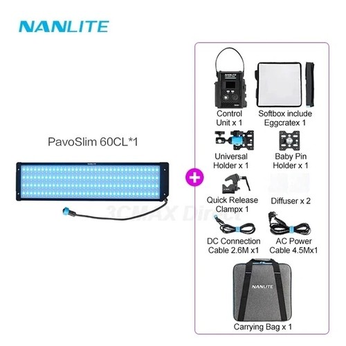 NANLITE PavoSlim 60C/60B/120C/120B/240C/240B RGBWW Full Color Led Video Light  - Foto 18 di 18