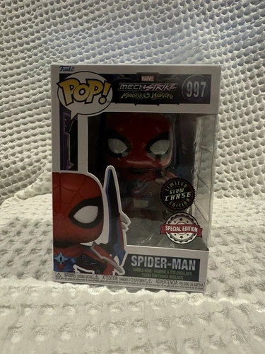 Spider-Man Marvel Mech Strike Glow Chase Funko Pop Vinyl Figure #997