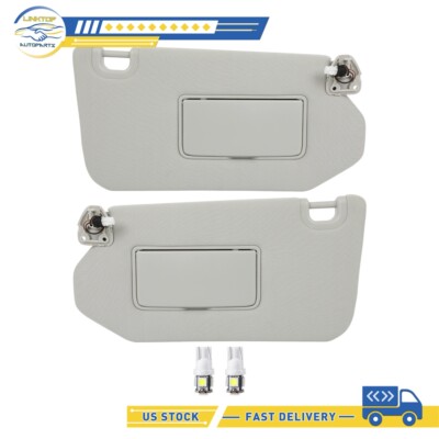 for INFINITI JX35 QX60 Pathfinder+License plate Light Free LH+RH Gray Sun Visor