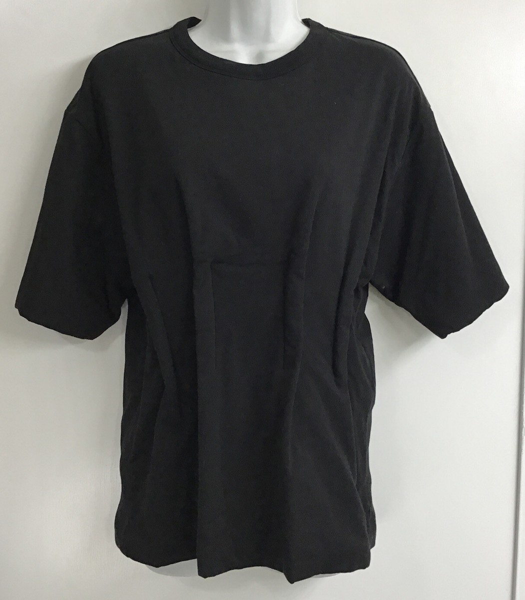 dries van noten T-Shirt Black Crew Quilted Pleated Design dries van noten T-Shirt Black Crew Quilted Pleated Design