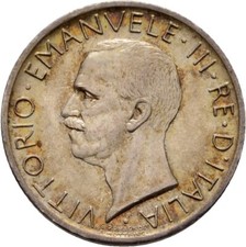 Italia 5 lire 1927 argento 5 g moneta originale #BAT35