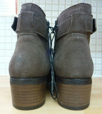 Matalan Womens Real Suede SOLEFLEX Block Heel Ankle BOOTS Size