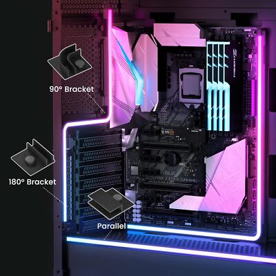 Vetroo Magnetic LED Strips for PC 21.7 inches 5V 3PIN Addressable RGB LED