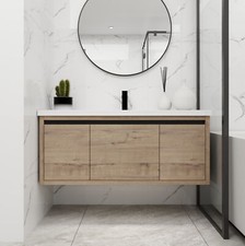 48"x18" Floating Wall Mounted Bathroom Vanity Cabinet Vessel Sink Doors Drawer