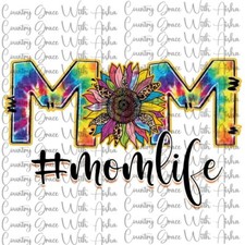 Sublimation Print Mom Mom Life Sunflower Ready To Press Paper Ink Heat Transfer