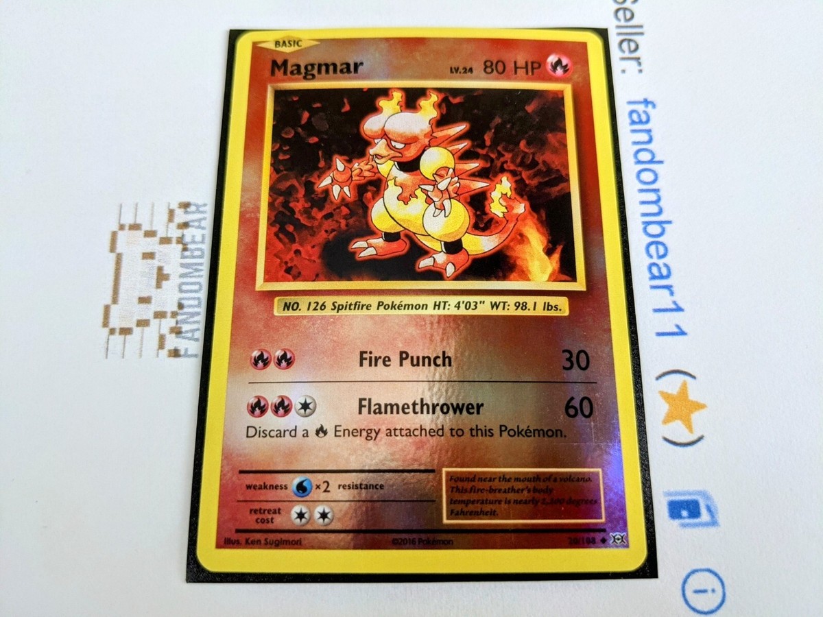 Magmar REVERSE HOLO card 20/108 XY Evolutions Pokemon TCG 2016