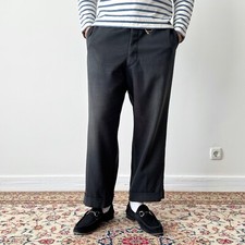 Men's 1940s Vintage European Style Buckle Back Suspender Trousers Size 34