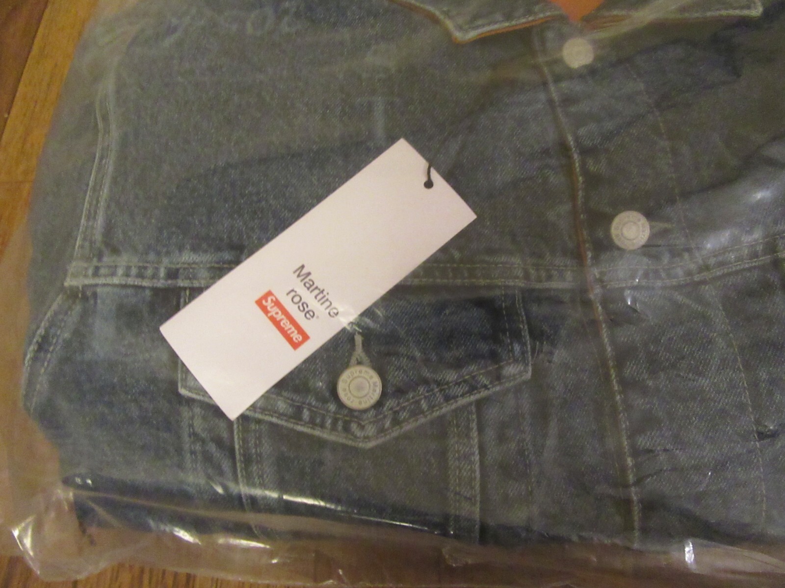 Supreme Martine Rose Reversible Trucker Jacket Size Large Washed Blue FW24 New