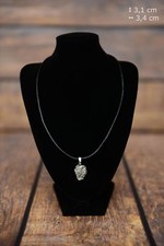 Neapolitan Mastiff - silver covered necklace with dog on strap, Art Dog USA