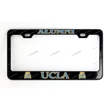 UCLA ALUMNI Custom Made Black Metal License Plate Frame Screw Caps