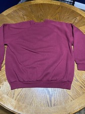 Vintage EUC 1980s Tultex Made In USA Red Burgandy Plain Sweatshirt XL