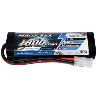 NHX Muscle Pack 7.2V 1800mAh 6-Cell Nimh Battery:  Fits Traxxas EZ START