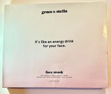 Grace and Stella Anti Wrinkle & Energizing Face Sheet Masks - 6 Pk EXP 11/22 