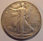 1939 S Walking Liberty Half Dollar, Better grade VF,  (39SAC3), FREE SHIPPING