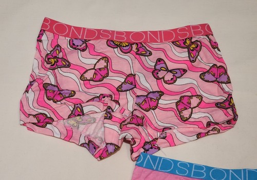 Bonds UXVA3A K4E Fly By Butterfly Girls Classic Shortie Brief 3 Pack Size 14/16 - Picture 2 of 5
