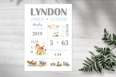 personalised baby nursery decor