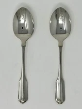 Oneida Ridgecrest Set of 2 Solid Serving Spoons 8 1/2"