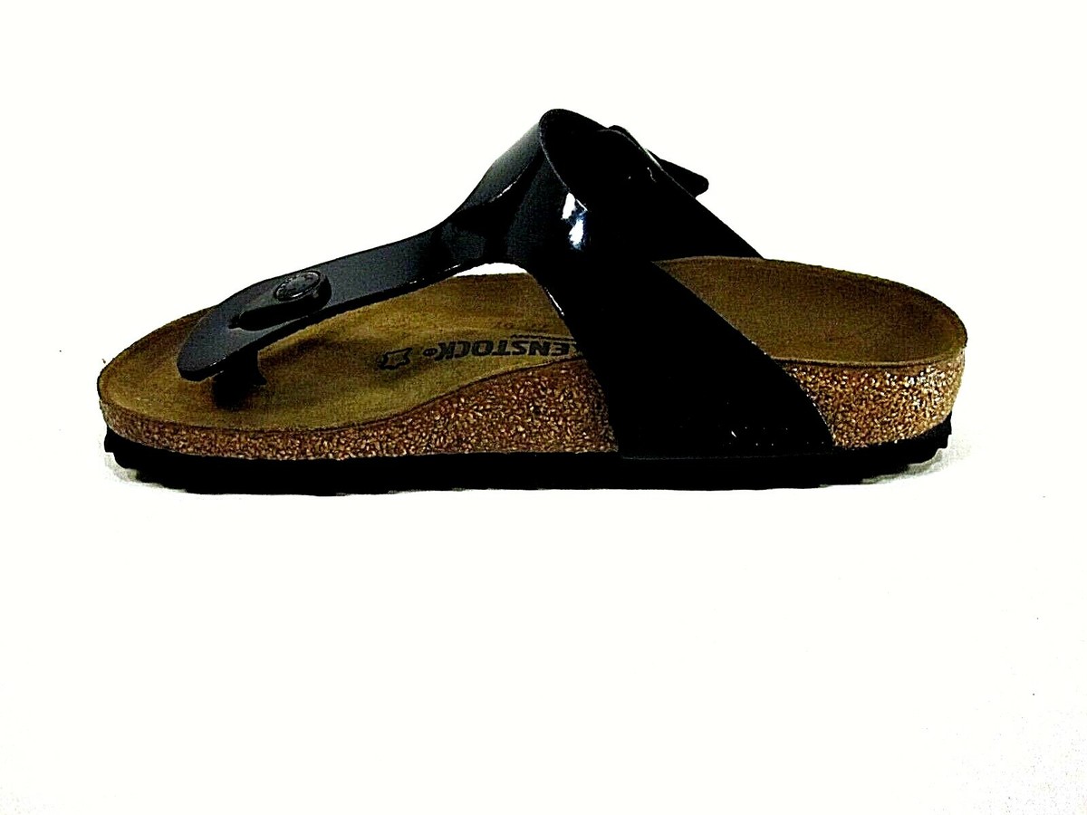 Birkenstock 0043663 Gizeh Black Patent Women's Sandals Size