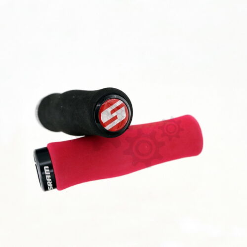 Empuñaduras de contorno Sram espuma con anillo de bloqueo bicicleta ergonómico negro rojo - Imagen 2 de 8