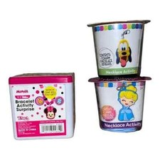 Disney Necklace  Bracelet Activity Sets Lot of 3 Minnie Pluto Cinderella New