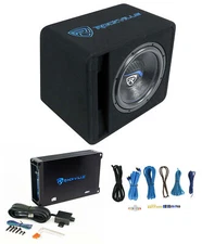 Rockville SK512 PACKAGE 12" 1400w Loaded K5 Car Subwoofer Enclosure+DB11 Amp