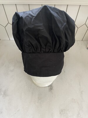 Happy Chef Uniforms Kitchen Classic Chef Hat  Black Adjustable Cook Cool