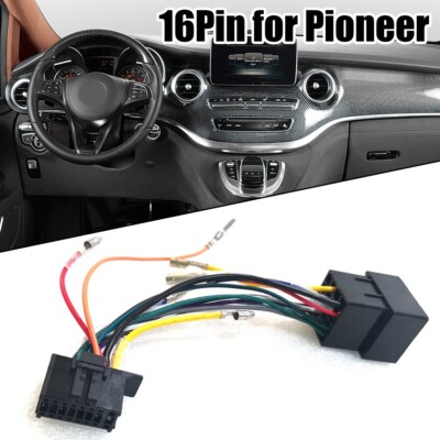 16 Pin Car Radio Wiring Harness Connector Adaptor Cable for Pioneer DEH/MVH ISO