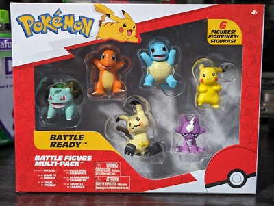 Pokemon Battle Ready Figure Multi-Pack 6 Figure Charmander Pikachu Squirtle NIB