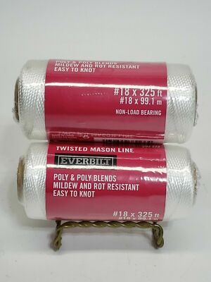 Everbilt #18 X 325 Ft. White Twisted Mason Line -( 2-Packs )