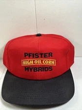 Vintage Pfister High Oil Corn Hat Cap Snapback Farm Trucker Pfister Hybrids 