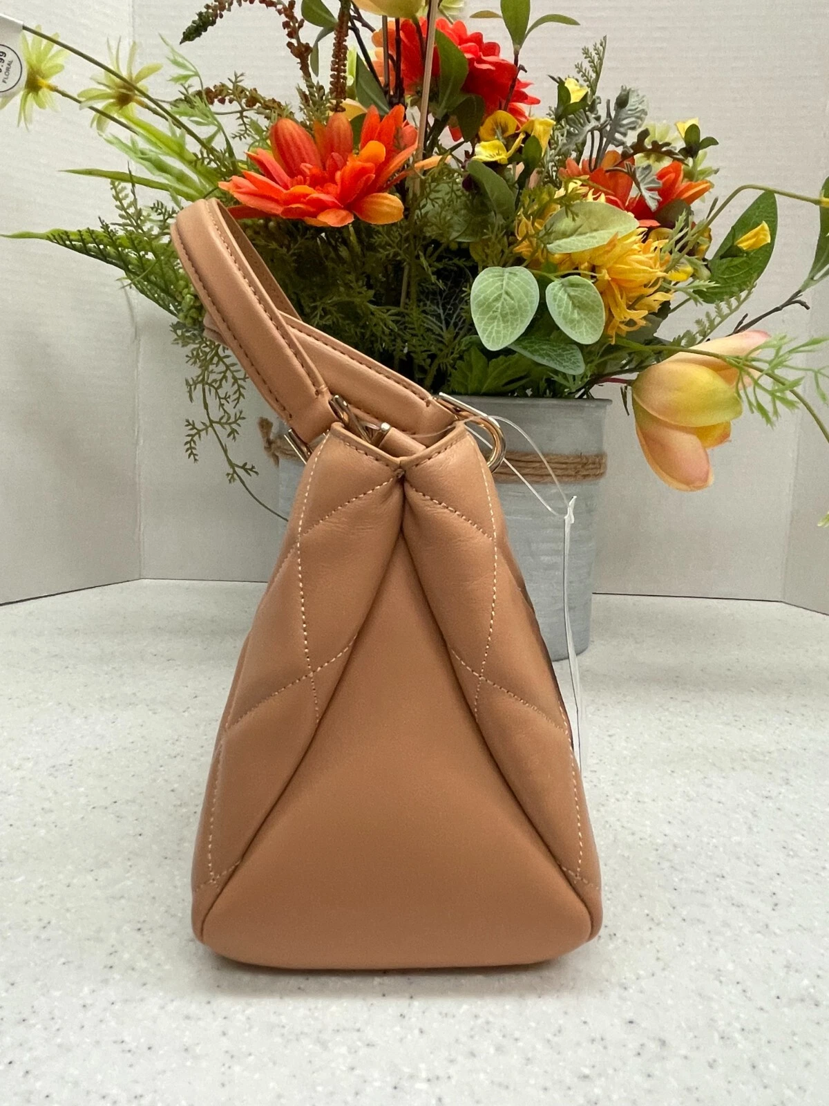 Borsa a tracolla Kate Spade Carey Small trapuntata Sullivan KI849 (Tiramisù Mousse) nuova con etichette