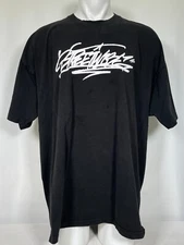 Streetwise Clothing Los Angeles Black Cotton Graffiti T-Shirt Men's 4XL