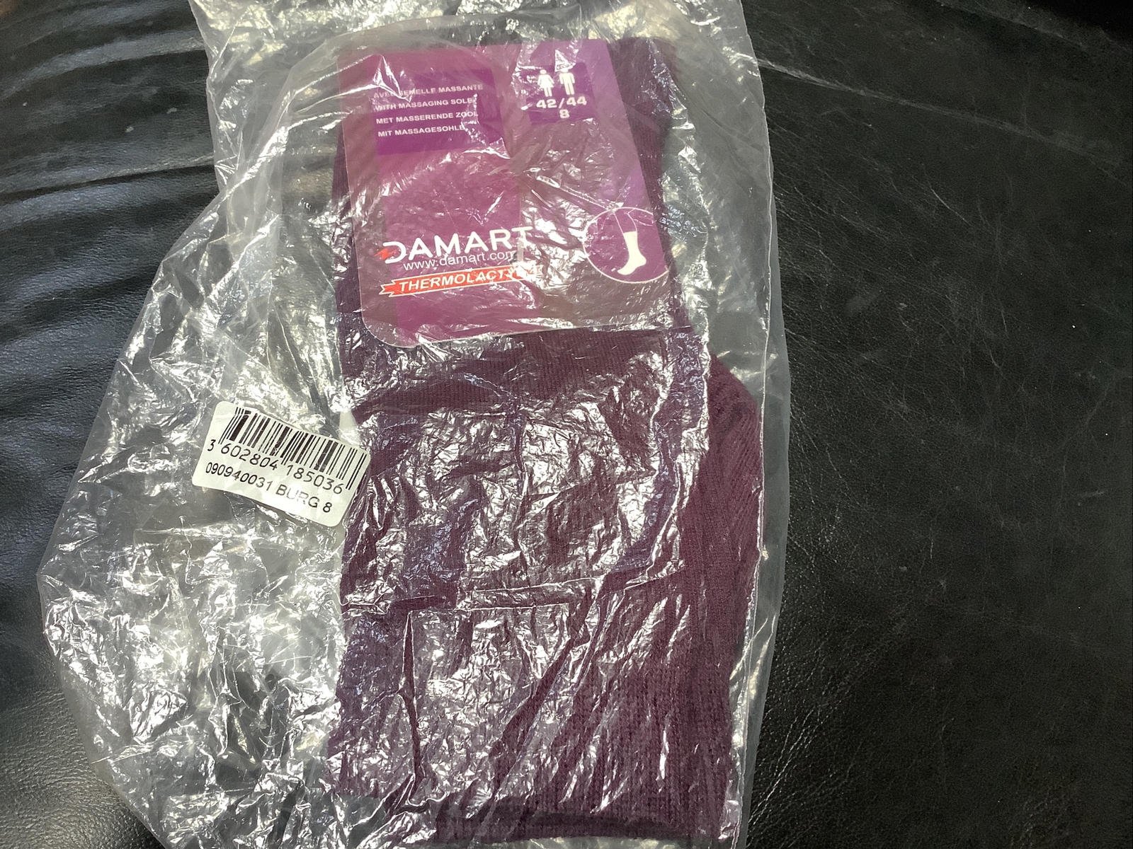 SAOLA CALZINI DAMART UNISEX TERMOLATTILICI ? SUOLA MASSAGGIANTE TAGLIA 8 (42 44)BORDEAUX