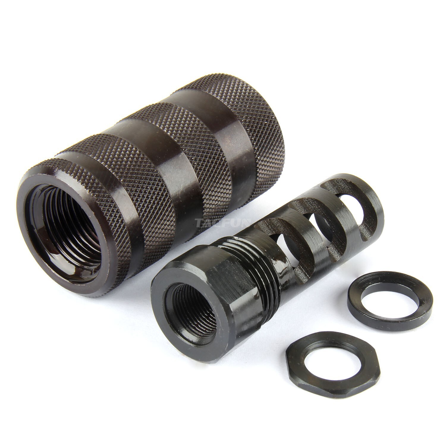 All Steel Muzzle Brake 1/2X28 TPI + 13/1616 Knurled Sleeve eBay