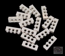 LEGO Technic - 15 x Tech Brick - 4L - White - New - (EV3, Robot, 3701)