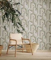 Vliestapete Grafisch Linien Kreise Betonoptik Creme Beige Blau 81629 (4,61€/1Qm)