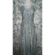 NWOT BY ANTHROPOLOGIE ANTOINETTE RUFFLE LACE SLEEVELESS MIDI DRESS MINT GREEN 2