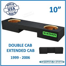 Gmc Sierra Double Cab 1999-2006 10" Dual Sealed Sub Box Subwoofer Enclosure