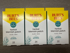 3pk Burt's Bees Herbal Blemish Patch w/Aloe BHA 24 Patches Clear  Balanced 72ct