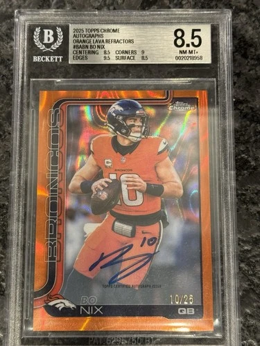 2025 Topps Chrome Bo Nix Chrome Autographs (RAW)