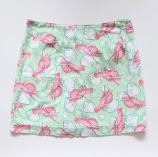 Vineyard Vines By Shep Ian Mint Green Lobster Seashell Print Skirt Size 6