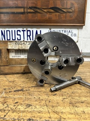 Bison 3 Jaw Chuck A1-6 Direct Mount 8 Inch - 4000RPM CNC - New Old Stock