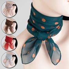 Fashion Chiffon Polka Dot Scarf For Woman Female Retro Temperament Polka Dot Squ