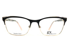 GX by Gwen Stefani Eyeglasses Frames GX084 BLK Black Rose Gold Cat Eye 56-18-140
