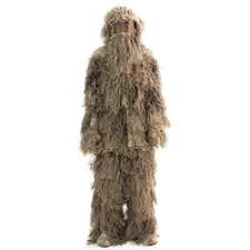 VIVO Ghillie Suit Adult M/L Dry Grass Woodland Camouflage, 3D 4-Piece + Bag