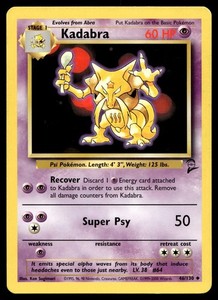kadabra pokemon card value Kadabra Pokemon Card