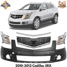 Front Bumper Cover Paintable & Grille Assembly Kit For 2010-2012 Cadillac SRX